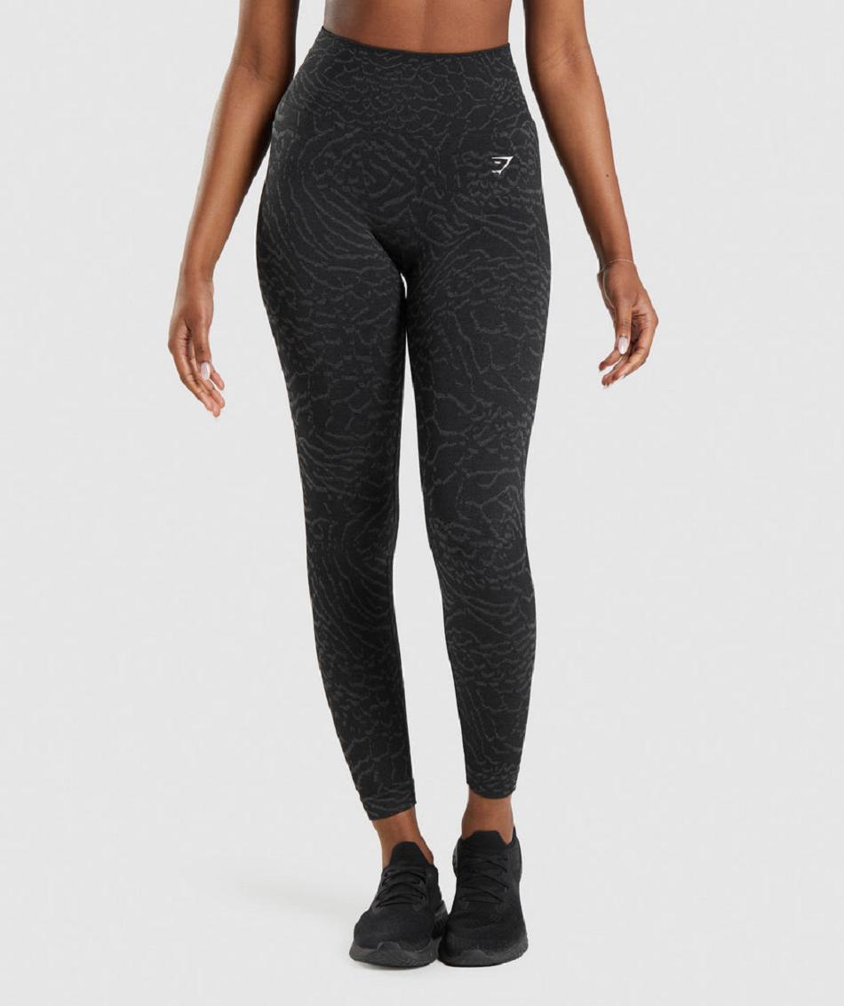 Leggins Gymshark Adapt Animal Seamless Mujer Negras | CO 2890XYU